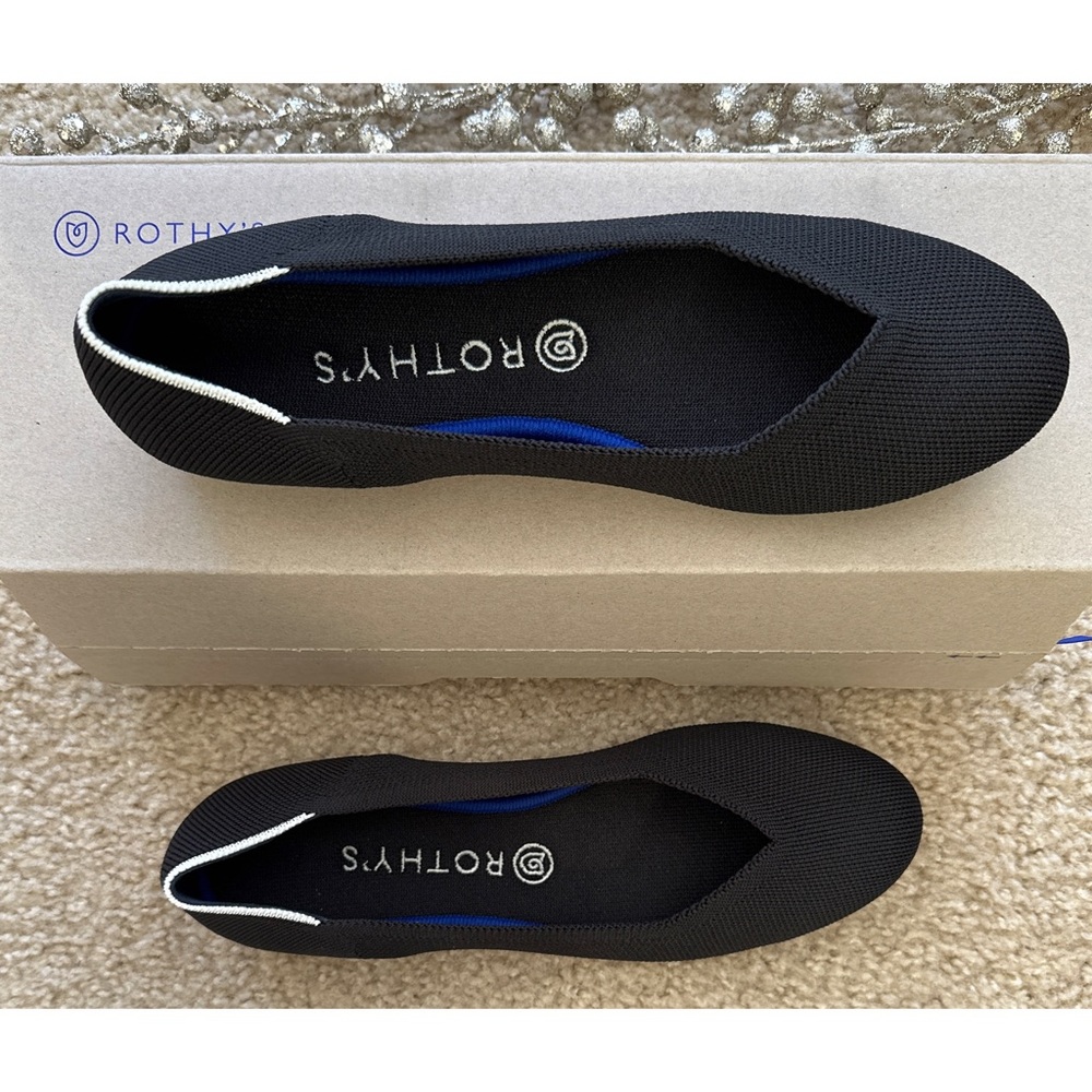 Rothy's Black and Blue Loafers